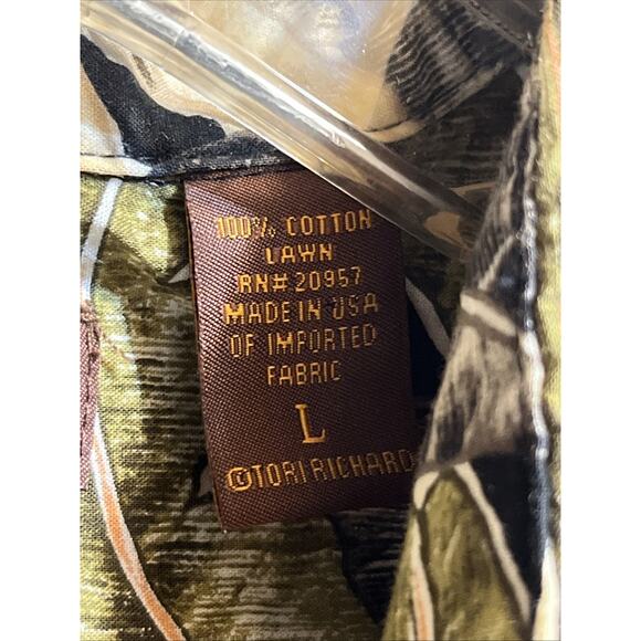 Tori Richard Vintage Men’s L Floral SS Button Down Cotton Hawaiian Shirt - Picture 4 of 10